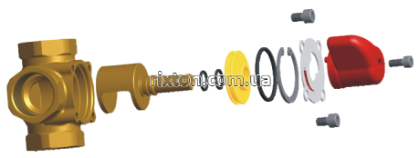 Трехходовой смесительный вентиль Womix MIX M 3-32 DN32 1 1/4
