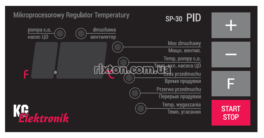 Автоматика для твердопаливних котлів KG Elektronik SP-30 PID (без датчика димових газів)