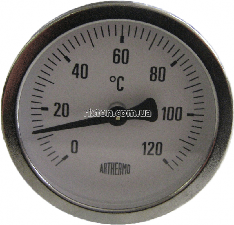 Термометр біметалічний накладний Arthermo AR-TUB 63 (Ø63 мм, 0-120°С) з пружинкою