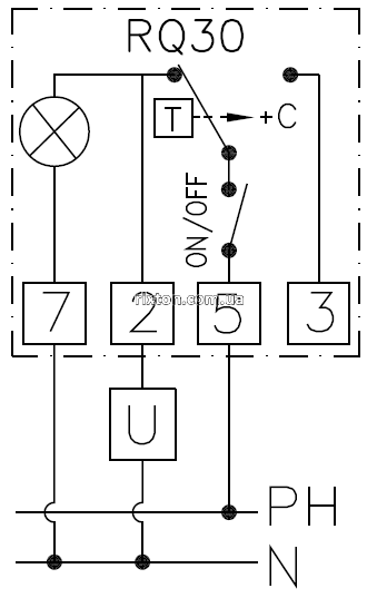 Механічний кімнатний регулятор температури Cewal RQ 30