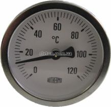 Термометр биметаллический накладной Arthermo AR-TUB 63 (Ø63 мм, 0-120°С) с пружинкой