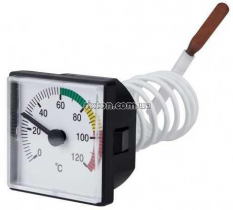 Термометр с выносным датчиком квадратный 45х45мм 0-120°C 1000мм PS176