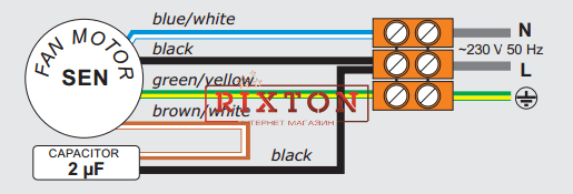 Нагнетательный вентилятор MplusM WPA 01 (PRZ, KZW, U, 2,0м)