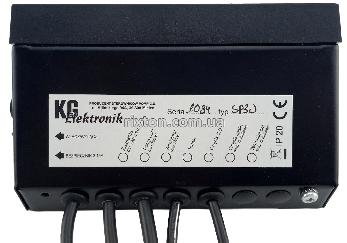 Автоматика для твердотопливных котлов KG Elektronik SP-30 PID (без датчика дымовых газов)