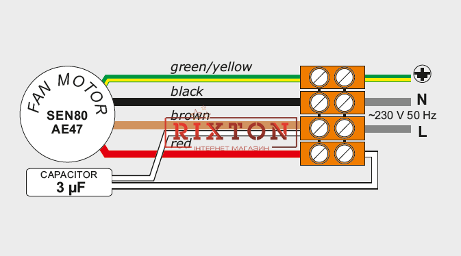 Витяжний вентилятор MplusM WWK 180 /75W (PRZ)