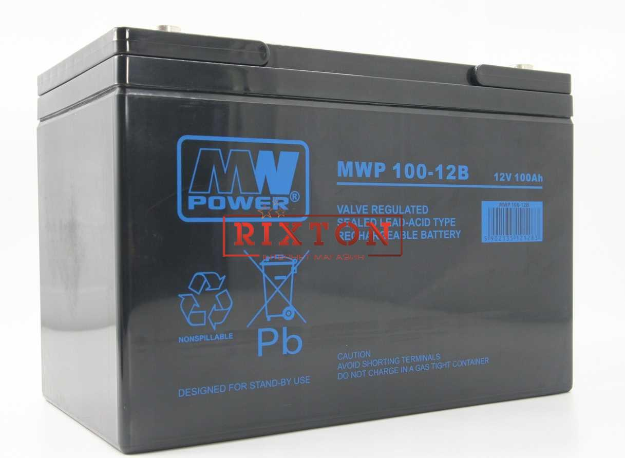 Акумулятор гелевий MW Power AGM MWP 12V 100Ah