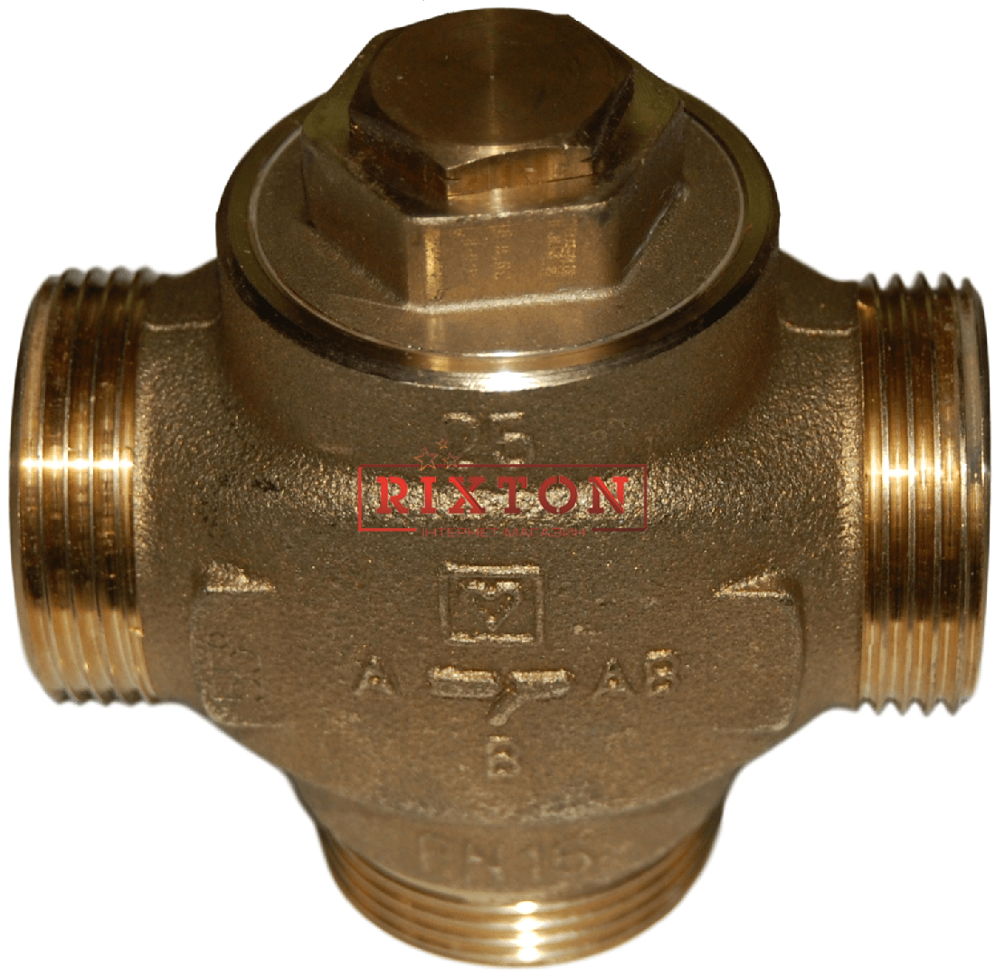 Триходовий змішувальний клапан HERZ Teplomix 61°C DN25 1 1/4