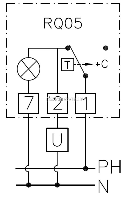 Механический комнатный регулятор температуры Cewal RQ 05
