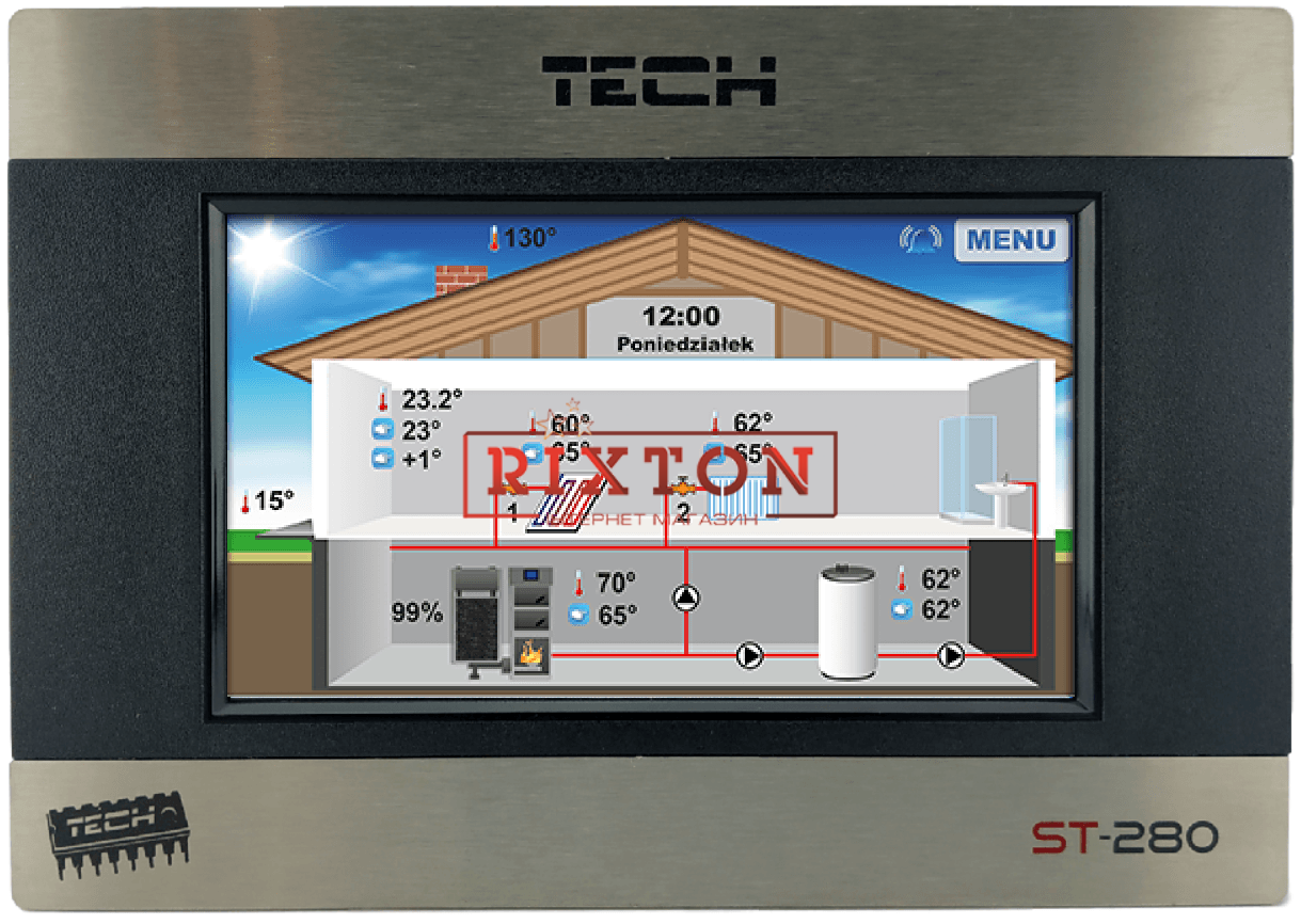 Комнатный регулятор температуры Tech ST-280 (белый)
