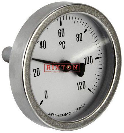 Термометр біметалічний аксіальний Arthermo AR-T/B 65 (Ø63 мм, 0-120°С) бовт