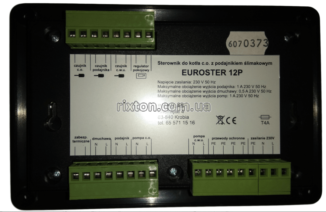 Автоматика для твердотопливных котлов Euroster 12P