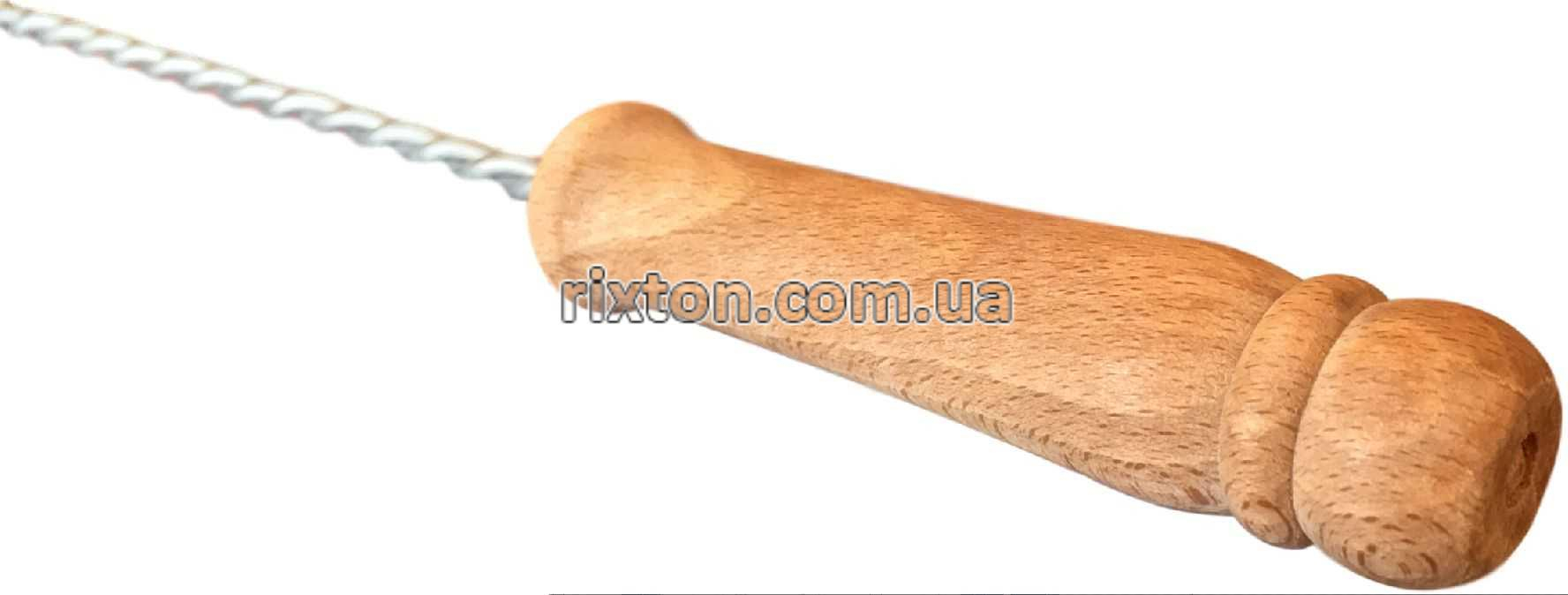 Держатель щетки из переплетенных прутьев с деревянной ручкой 1м