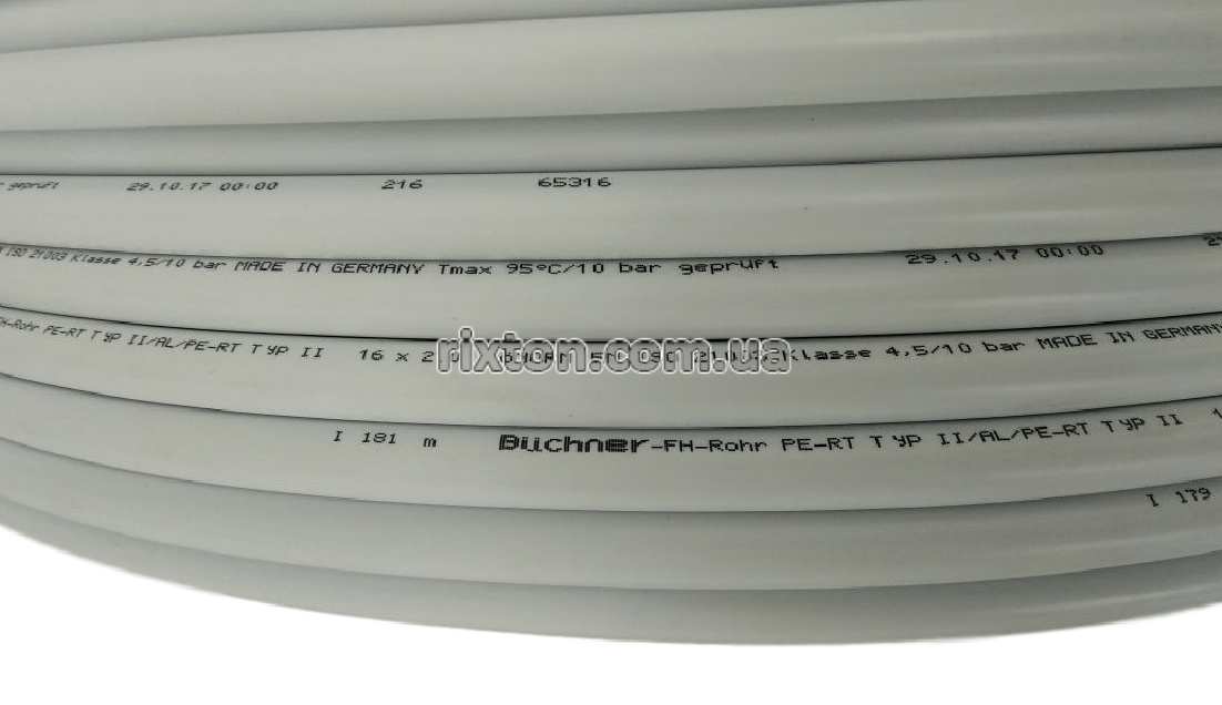 Труба металлополимерная Buchner FH-Rohr PE-RT II/AL/PE-RT II 16x2,0 (200м)