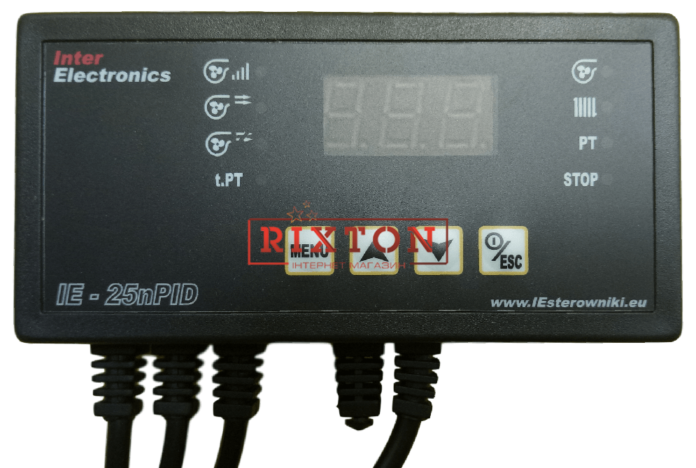 Автоматика для твердотопливных котлов Inter Electronics IE-25nPID