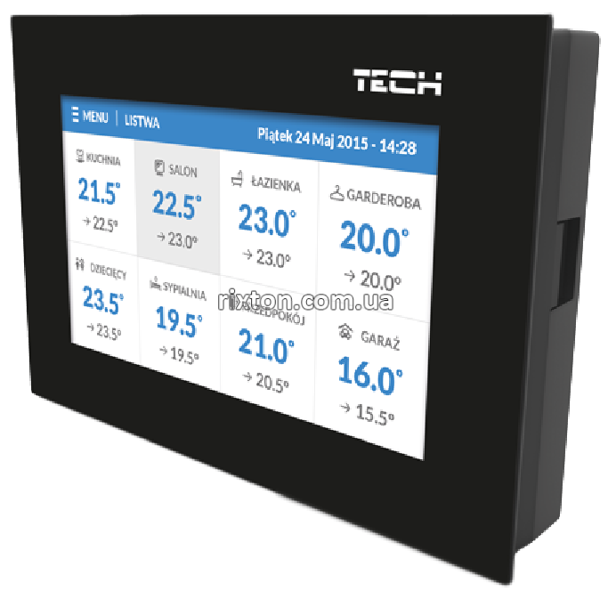 Комнатный регулятор температуры Tech ST-16S WiFi (чёрный)