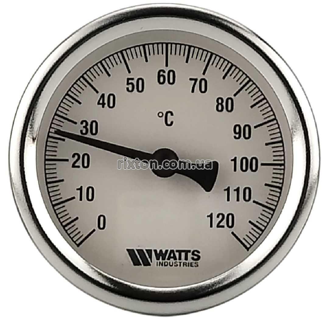 Термометр биметаллический аксиальный Watts F+R801 (Т 63/50 D-63mm 0-120°C L-50mm)