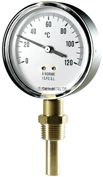 Термометр биметаллический радиальный Cewal RD 63 VI (Ø63mm 0-120°C L-50)