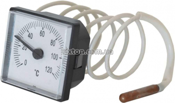 Термометр з виносним датчиком квадратний 45х45мм 0-120°C 1000мм LT151