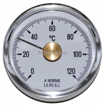 Термометр биметаллический накладной Cewal BRC 63 VI (Ø63 0/120°С) с пружинкой