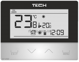 Кімнатний регулятор температури Tech ST-292-v3 (дротовий) (чорний)