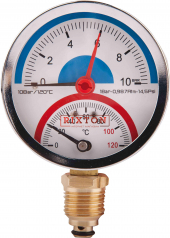 Термоманометр радіальний Sanlux Termo (MTR 0-10Bar 0-120°C)