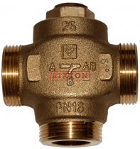 Триходовий змішувальний клапан HERZ Teplomix 61°C DN25 1 1/4